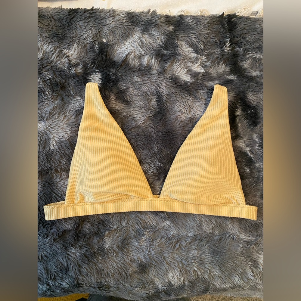 Aerie Yellow Triangle Bikini Top